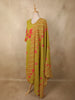 Olive Green Floral Printed Design Cotton Straight Cut Salwar Suit with Dupatta