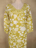 Olive Green Floral Printed Design Cotton Straight Cut Salwar Suit with Dupatta
