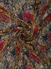 Olive Green Floral Printed Design Georgette Saree
