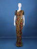 Olive Green Floral Printed Design Georgette Saree