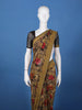 Olive Green Floral Printed Design Georgette Saree