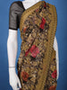 Olive Green Floral Printed Design Georgette Saree