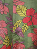 Olive Green Floral Printed Design Tissue Silk Anarkali Salwar Suit