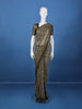 Olive Green Paisley Printed Georgette Saree with Matching Blouse