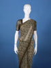 Olive Green Paisley Printed Georgette Saree with Matching Blouse