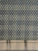 Olive Green Floral Printed Tissue Saree - Diadem
