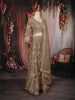 Olive Green Floral Sequins Embroidered Design Net Lehenga With Dupatta