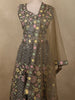 Olive Green Floral Thread and Beads Embroidered Design Net Lehenga with Dupatta