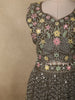 Olive Green Floral Thread and Beads Embroidered Design Net Lehenga with Dupatta