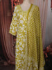 Olive Green Floral Vine Printed Design Cotton Straight Cut Salwar Suit with Dupatta
