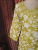 Olive Green Floral Vine Printed Design Cotton Straight Cut Salwar Suit with Dupatta
