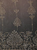 Olive Green Floral Vine Stone Embellished Design Organza Party Wear Saree with Scalloped Border