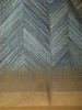 Olive Green Geometric Print Semi Tussar Silk Saree
