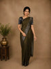 Olive Green Geometric Woven Kota Cotton Saree