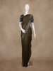 Olive Green Geometric Woven Kota Cotton Saree