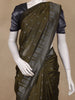 Olive Green Geometric Woven Kota Cotton Saree