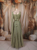 Olive Green Heavy Sequins and Beads Embroidered Design Crushed Tissue Party Wear Lehenga With Draped Dupatta