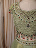 Olive Green Heavy Sequins and Zardozi Embroidered Design Tissue Silk Party Wear Lehenga With Matching Dupatta
