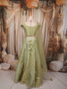 Olive Green Heavy Sequins and Zardozi Embroidered Design Tissue Silk Party Wear Lehenga With Matching Dupatta