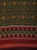 Olive Green Ikat Printed Design Linen Cotton Casual Wear Saree