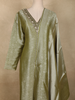 Olive Green Jacquard Tissue Silk Salwar Suit with Dupatta