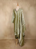 Olive Green Jacquard Tissue Silk Salwar Suit with Dupatta