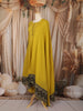 Olive Green Kalamkari Printed Design Cotton Anarkali Salwar Suit with Matching Dupatta