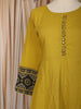 Olive Green Kalamkari Printed Design Cotton Anarkali Salwar Suit with Matching Dupatta