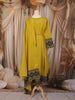 Olive Green Kalamkari Printed Design Cotton Anarkali Salwar Suit with Matching Dupatta
