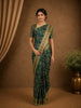 Olive Green Kalamkari Printed Design Cotton Saree