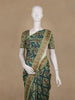 Olive Green Kalamkari Printed Design Cotton Saree