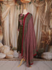 Olive Green Kalamkari Printed Design Cotton Straight Cut Salwar Suit wit Contrast Dupatta