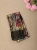 Olive Green Leaf Printed Design Crepe Silk Casual Wear Saree