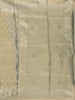 Olive Green Paisley Design Tissue Saree - Diadem