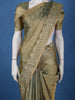 Olive Green Paisley Design Tissue Saree - Diadem