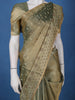 Olive Green Paisley Design Tissue Saree - Diadem