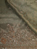 Olive Green Paisley Zari Woven Design Pure Banarasi Festive Saree with Scalloped Border
