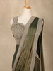 Olive Green Solid Design Chiffon Ready To Wear Saree with Designer Blouse