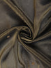 Olive Green Solid Design Pure Tissue Fancy Wear Saree with Scalloped Border