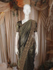 Olive Green Solid Design Pure Tissue Fancy Wear Saree with Scalloped Border