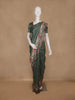 Olive Green Solid Design Semi Tussar Saree