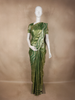 Olive Green Butta Zari Woven Design Tissue Designer Saree with Designer Border