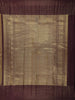Olive Green Striped Zari Woven Design Pure Kanchipuram Silk Saree with Contrast Zari Border