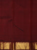 Olive Green Traditional Butta Woven Design Pure Kanchipuram Silk Saree with Contrast  Zari Border