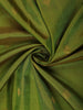 Olive Green Traditional Butta Woven Design Pure Kanchipuram Silk Saree with Contrast  Zari Border