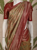 Olive Green Traditional Motif Design Pure Banarasi Silk Fancy Saree with Contrast Designer Border