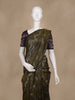 Olive Green Zigzag Woven Kota Cotton Saree