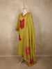 Olive Green  Floral Printed Design Cotton Straight Cut Salwar Suit with Dupatta