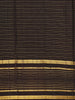 Olive Green and Royal Blue Striped Zari Woven Design Pure Kanchipuram Silk Saree with Contrast Zari Border