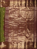 Olive Leaf Green Mini Checked Zari Woven Design Pure Kanchipuram Silk Saree with Contrast Peacock Zari Border